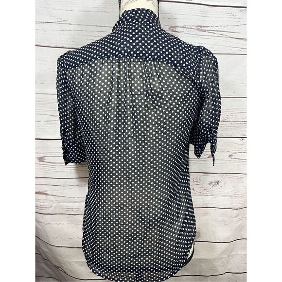 Portmans size 6 black with white polka dots pullover blouse - 2260 - Picture 2 of 3